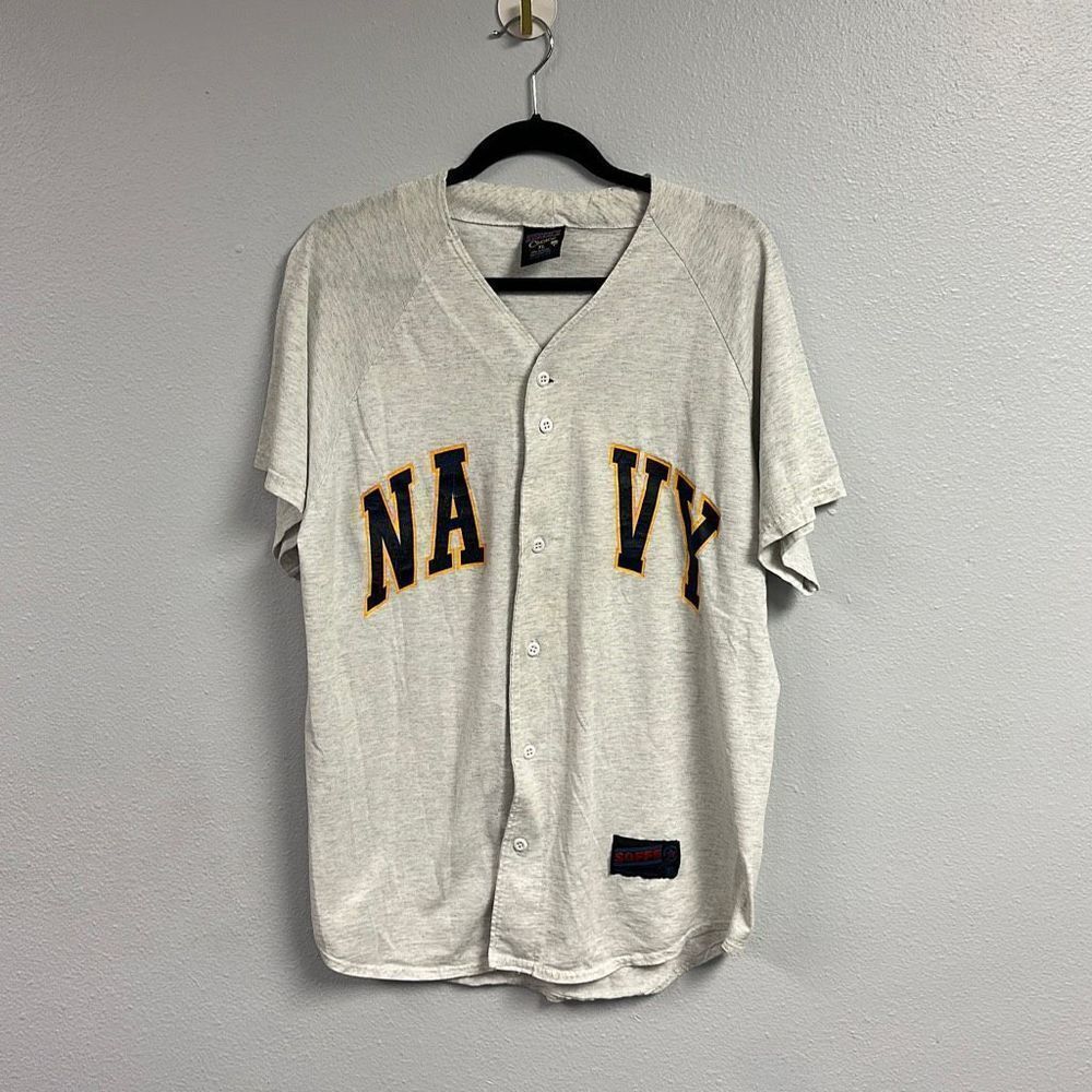 Soffe Gray Navy Jersey Shirt